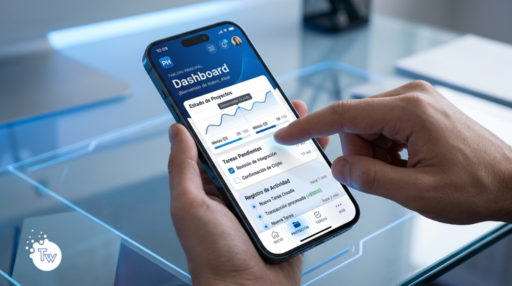 Interfaz de app nativa con alto rendimiento
