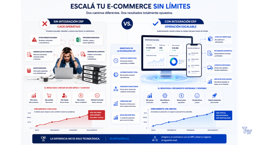 Escalar ecommerce con automatización e integración ERP